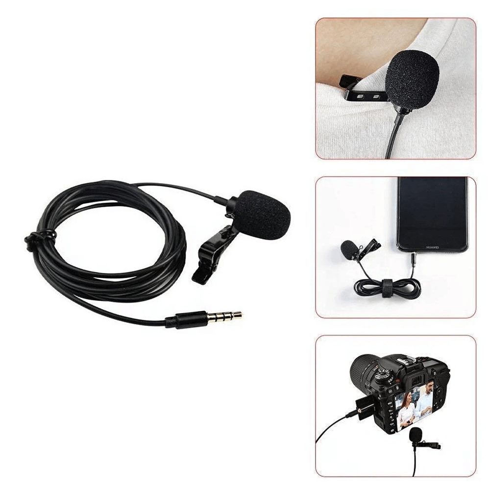 მინი მიკროფონი "პეტლიჩკა" 3.5 მმ Aux ML-01 JBH (1.5 მ)