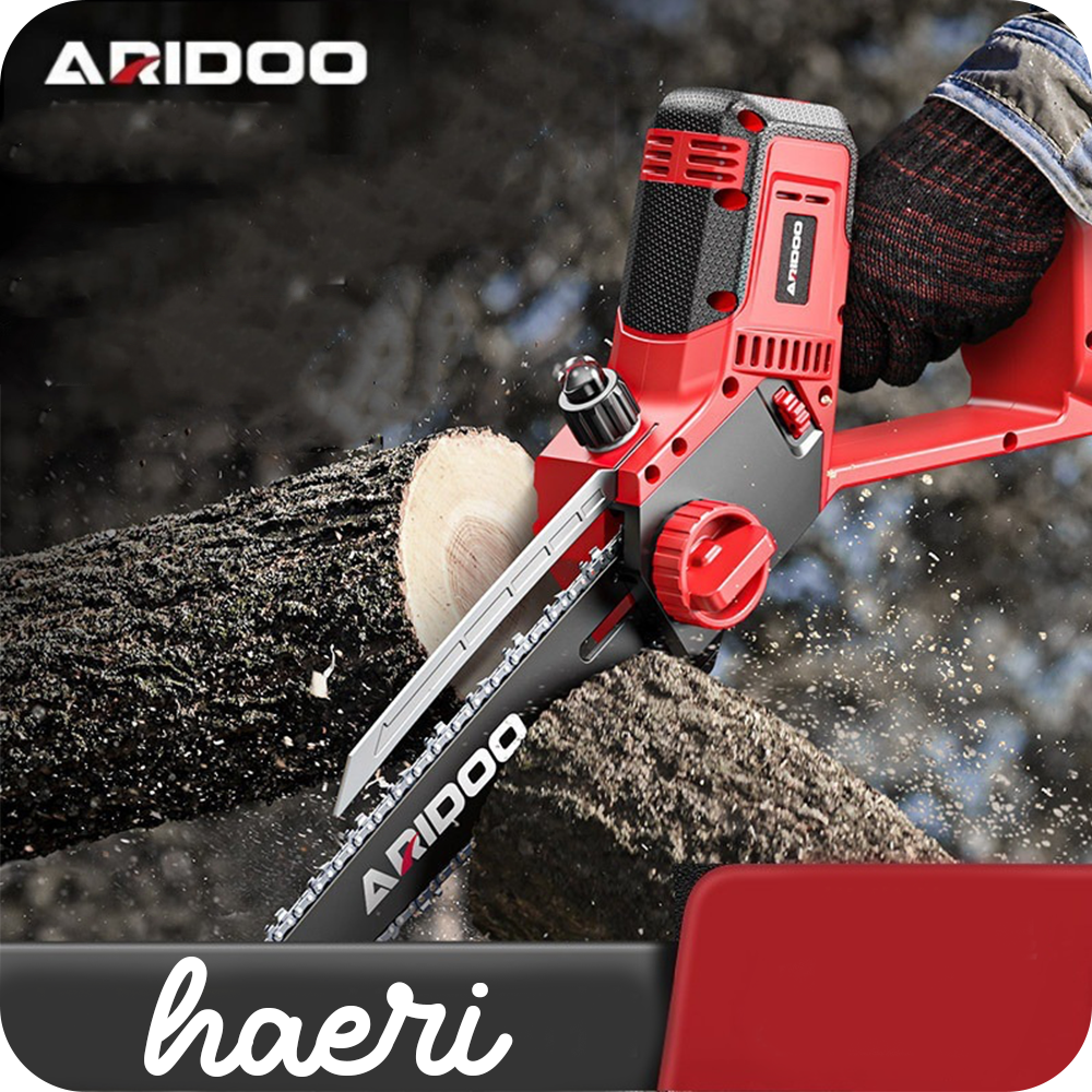 ჯაჭვური ხერხი უნახშირო 8″ 21V 6.0Ah ARIDOO (2 ელ. + 3 ჯაჭვი)