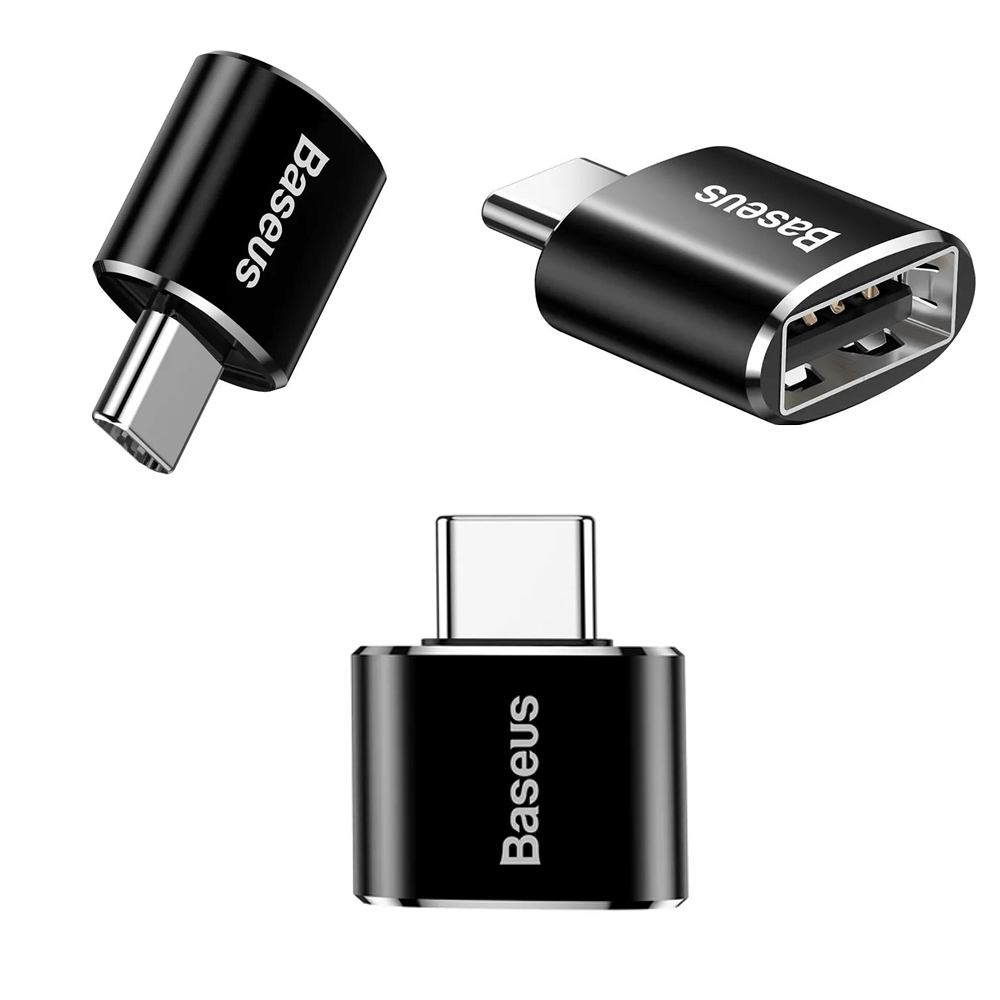 OTG Baseus ადაპტერი (USB to Type-C) 2.4A