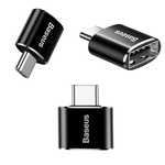 OTG Baseus ადაპტერი (USB to Type-C) 2.4A