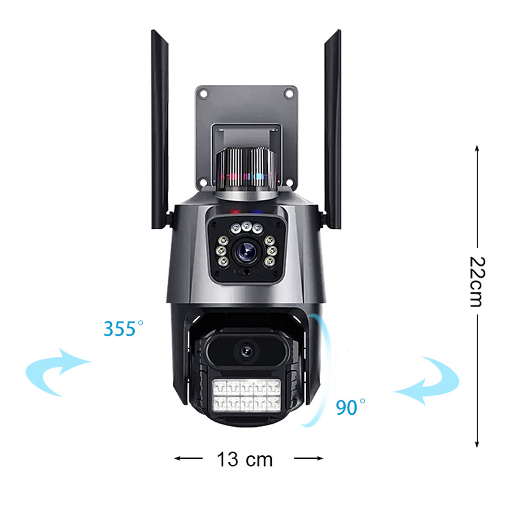 4G სათვალთვალო ორმაგი კამერა 3MP+3MP