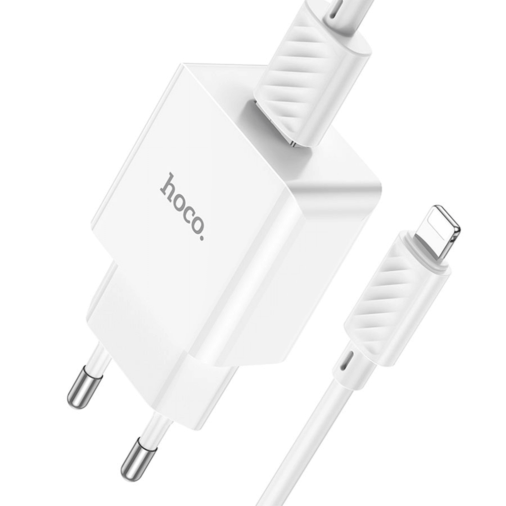 ადაპტერი და კაბელი (USB to Lightning) 2.1A Hoco C106A