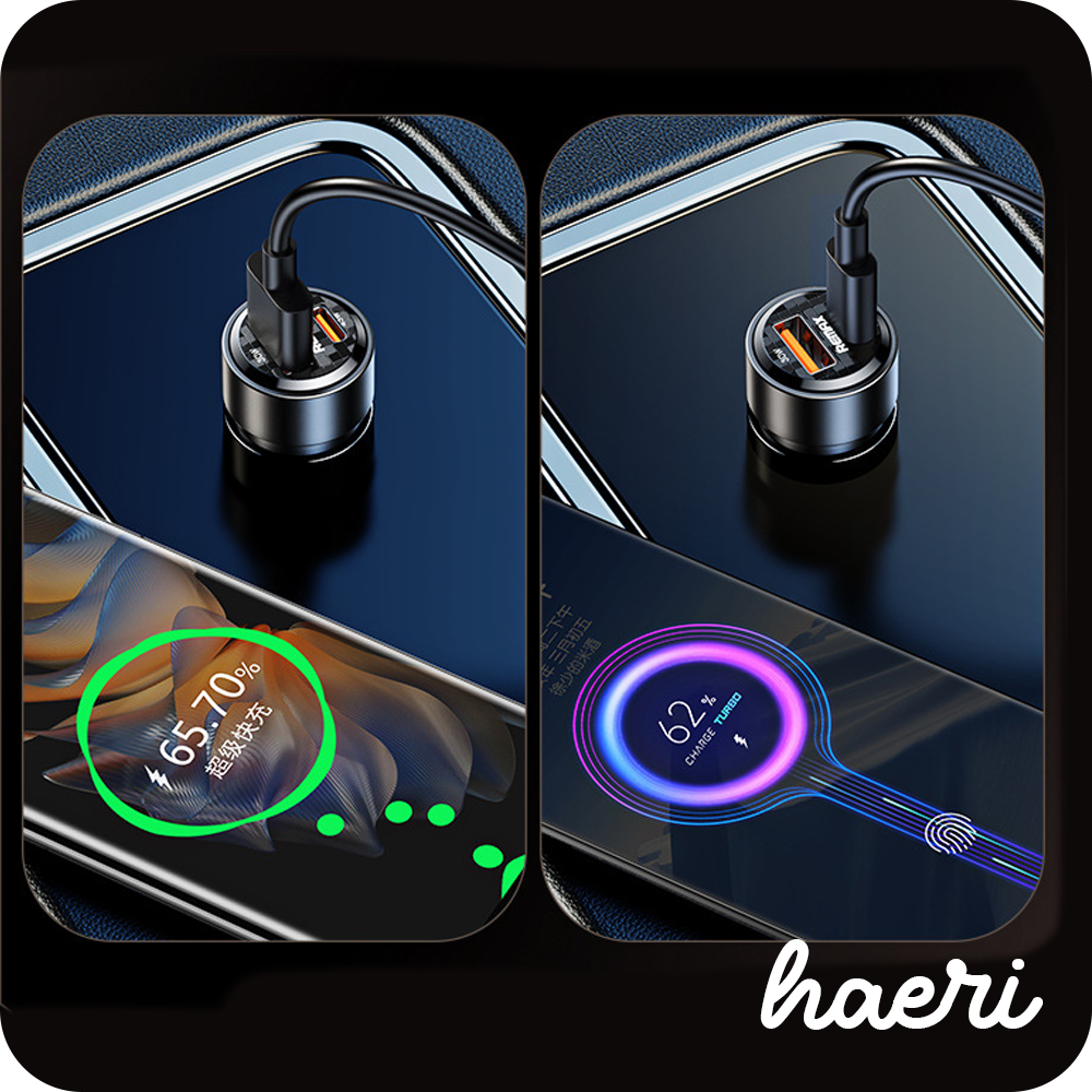 მანქანის ადაპტერი REMAX RCC360 (Type-C + USB) 75W