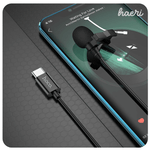 მინი მიკროფონი "პეტლიჩკა" Type-C L-14 Hoco (2 მ)