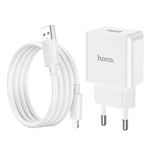 ადაპტერი და კაბელი (USB to Lightning) 2.1A Hoco C106A
