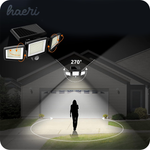 სანათი მზის პანელზე სენსორით 210LED + პულტი