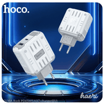 დამტენის ადაპტერი Hoco C138A (USB QC3.0 + Type-C PD65W)