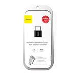 OTG Baseus ადაპტერი (Micro USB to Type-C)