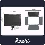 განათება სტუდიური 17″ 33x23სმ RL1800 (2.1მ შტატივი + შტანგა)