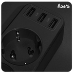 დამაგრძელებელი (3 როზეტი + 3 USB 2,4A) Hoco NS2 18W 1.8მ