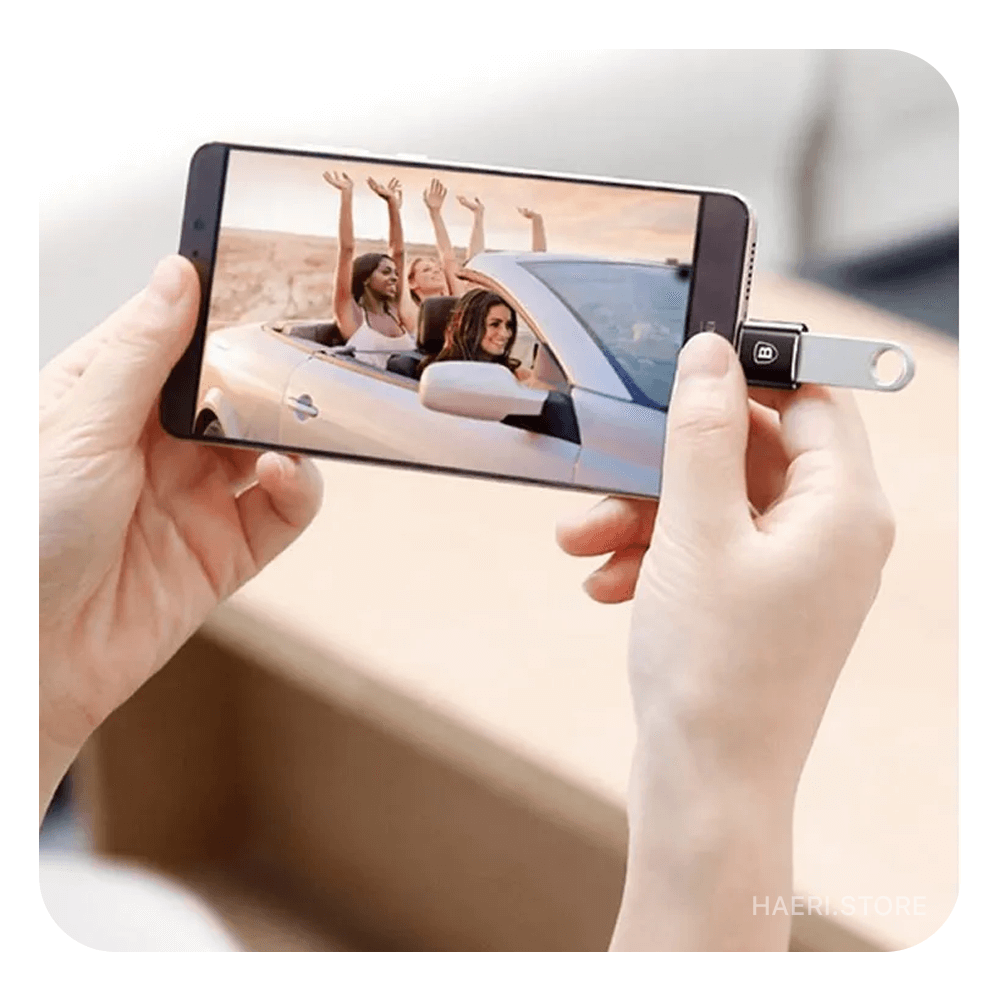 OTG Baseus ადაპტერი (USB to Type-C) 2.4A