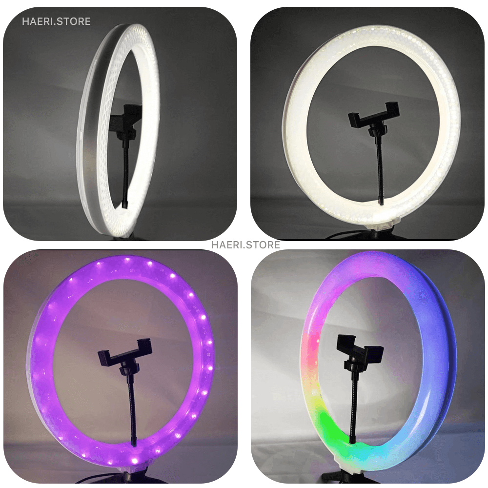 ორმხრივი სელფის რგოლი განათება Diamond Crystal RGB 26სმ