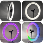 ორმხრივი სელფის რგოლი განათება Diamond Crystal RGB 26სმ