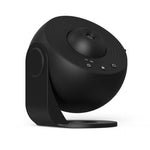 Black 4K HD galaxy projector with LED light, made from ABS/PC, 5W power, includes 12 galaxy films and Type-C cable.