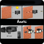 სანათი მზის პანელზე სენსორით 210LED + პულტი