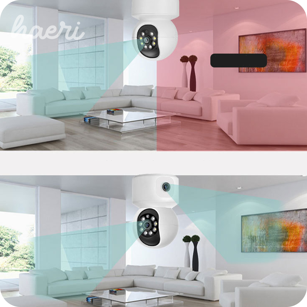 Wi-Fi სახლის მოძრავი ირმაგი ვიდეოკამერა 2MP+2MP