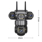 4G სათვალთვალო სამმაგი კამერა მზის პანელით (2+2+2MP)