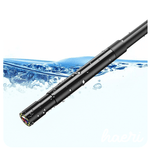 HD 1080p endoscope camera with waterproof design and LEDs, submerged in water, showcasing advanced features.