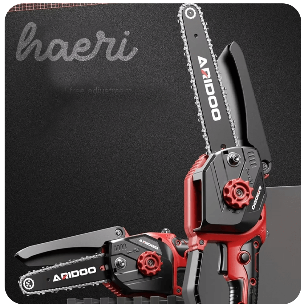 Mmini ჯაჭვური ხერხი ARIDOO, უნახშირო, 21V, 8-inch, კომპლექტაციით, ეფექტური და კომპაქტურობა.