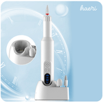 Wireless nail polish remover drill with 6 attachments and adjustable speed, model M3, white color, 18,000 RPM.