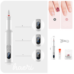 უსადენო შილაკის მოსაშორებელი ბორმანქანა, სიმძლავრე: 0.5W, 3 სიჩქარე, 6 თავაკი და Type-C დამტენი.