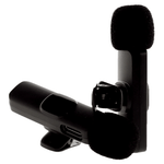 Wireless lapel microphone for iOS Lightning K9, professional recording, 15m range, black, 2 microphones, 1 transmitter included.