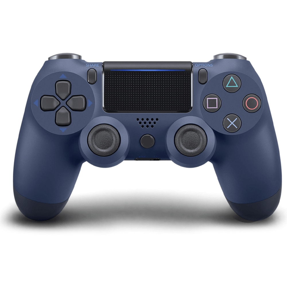 Wireless PS4 Midnight Blue Joystick compatible with Android, iOS, PC, includes USB-MicroUSB cable